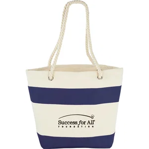 Capri Stripes 12 oz Cotton Canvas Shopper Tote