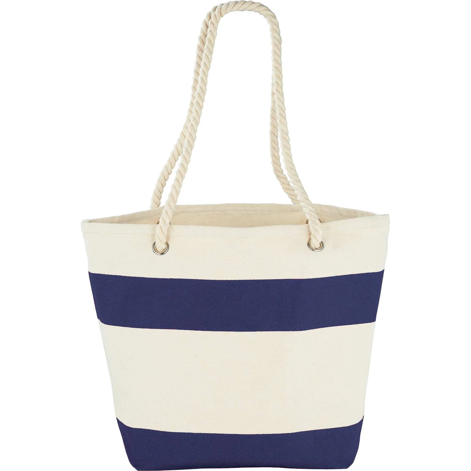 Capri Stripes 12oz Cotton Canvas Shopper Tote — view 5