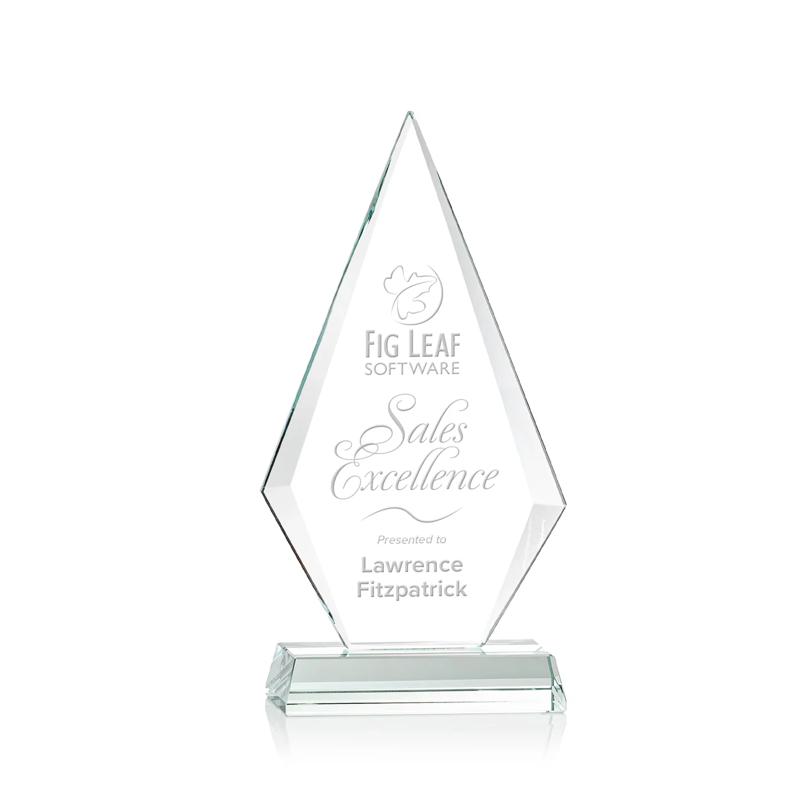 Custom Pointed Cap Starfire Crystal Diamond Award, awards for corporate award ceremonies