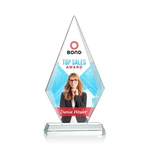 Pointed Cap Starfire Crystal Diamond Award