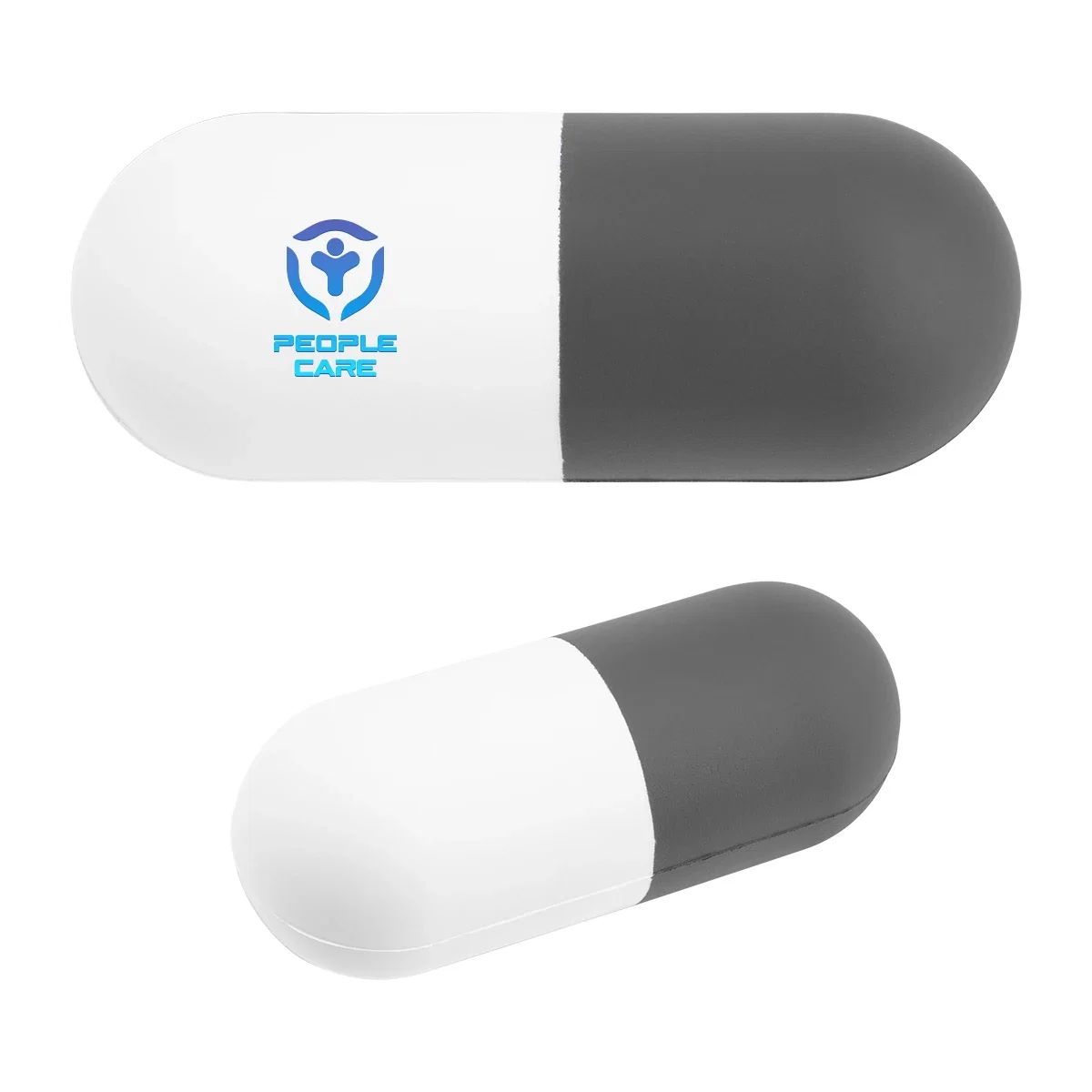 Gray half joined to the white end of the capsule