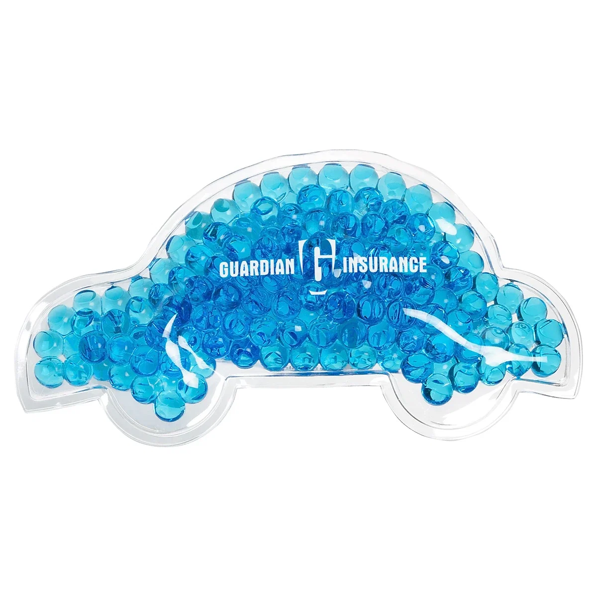Car-shaped gel bead hot/cold therapy pack, microwave or freezer safe
