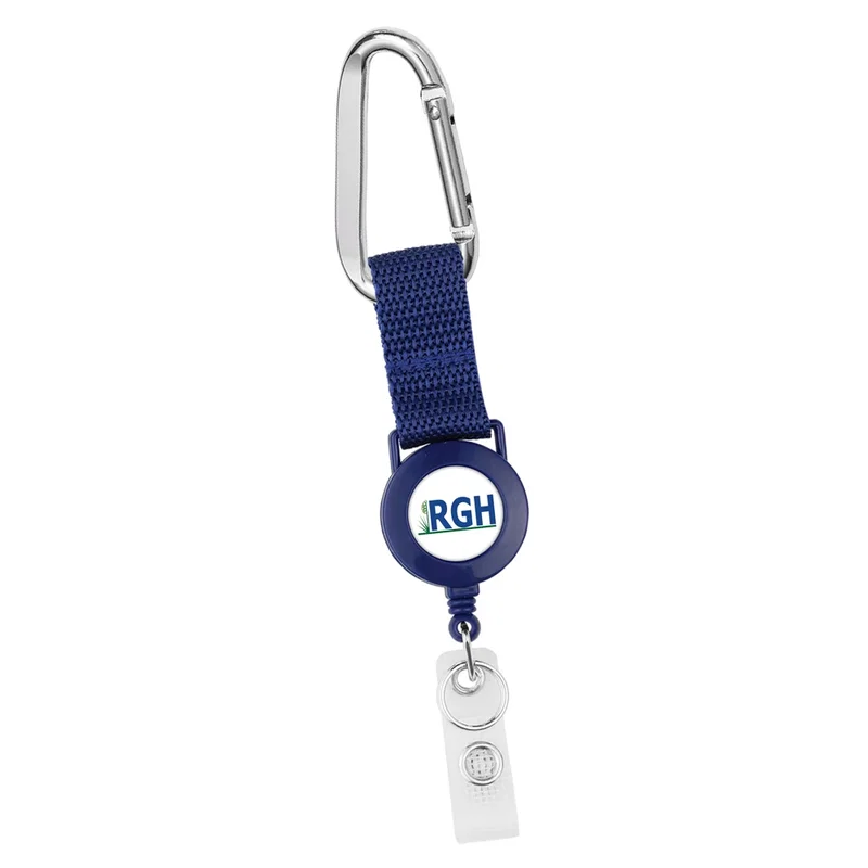 Carabiner Badge Holder With Vinyl Strap (Round & Square) — view 11