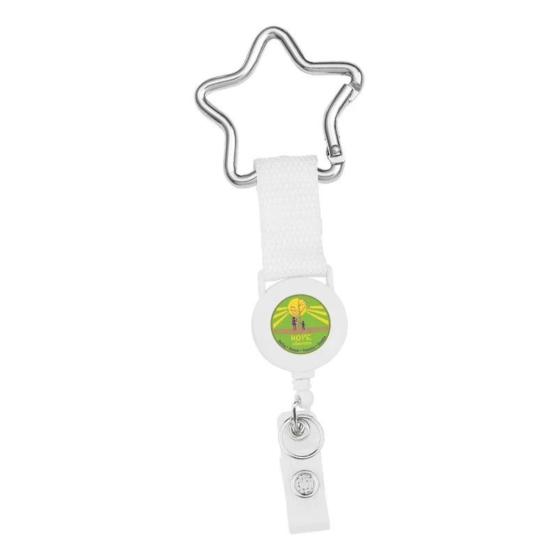 Carabiner Badge Holder With Vinyl Strap (Round & Square) — view 9