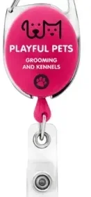 Carabiner Belt Clip ID Badge Reel (Bubble Design) — view 2