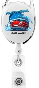 Carabiner Belt Clip ID Badge Reel (Bubble Design) — view 3