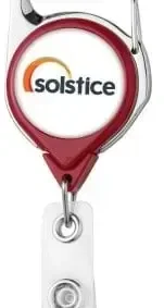 Carabiner ID Badge Reel with Belt Clip — view 2