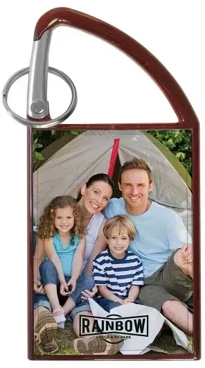 Carabiner Snap-In Photo Keytag — view 2