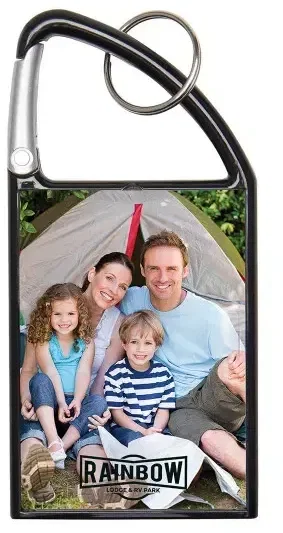 Carabiner Snap-In Photo Keytag — view 4