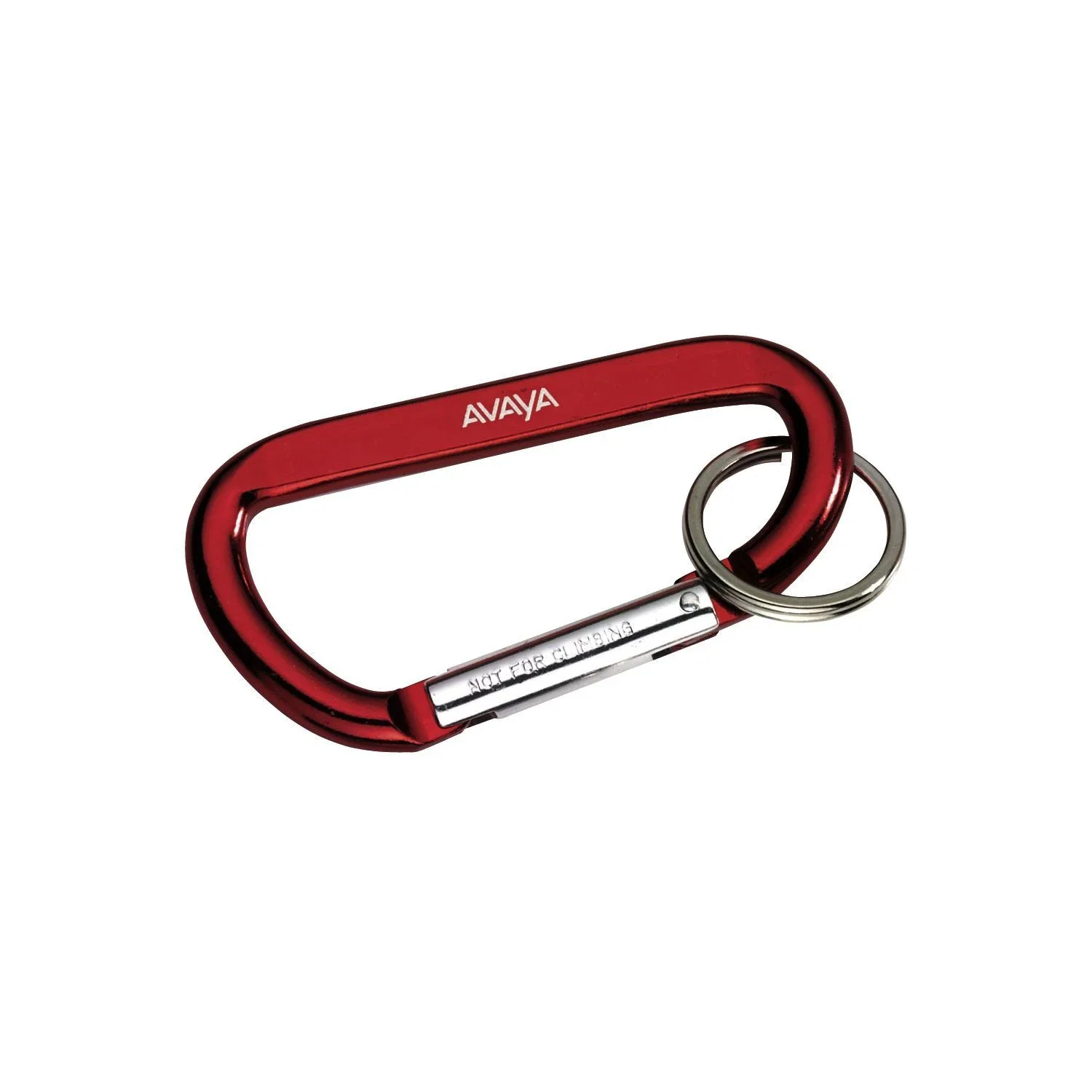 Carabiner with Ring — Red — view 3