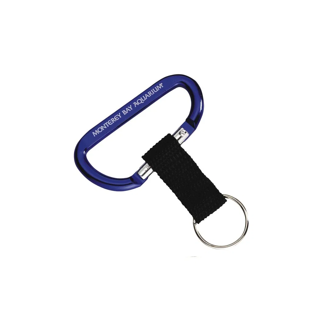 Customized Carabiner with Strap — Blue — view 3