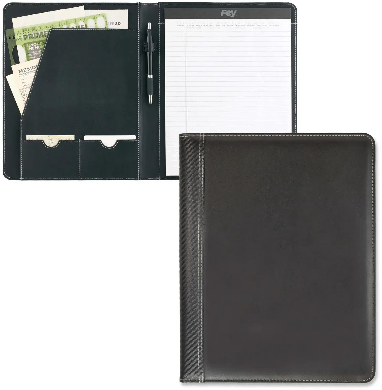 Custom Carbon Fiber Writing Pad — view 3