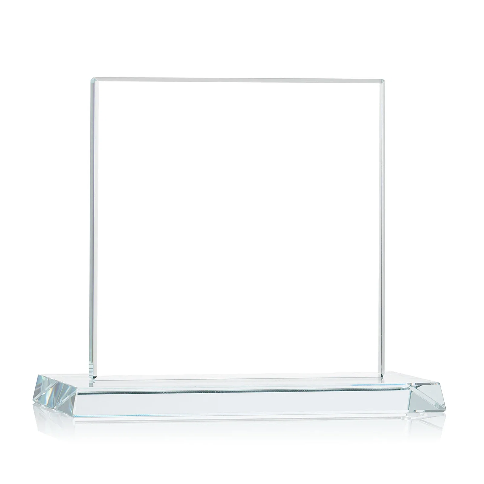 Promotional Starfire Crystal Square Award on Matching Beveled Base, awards for graduation ceremonies