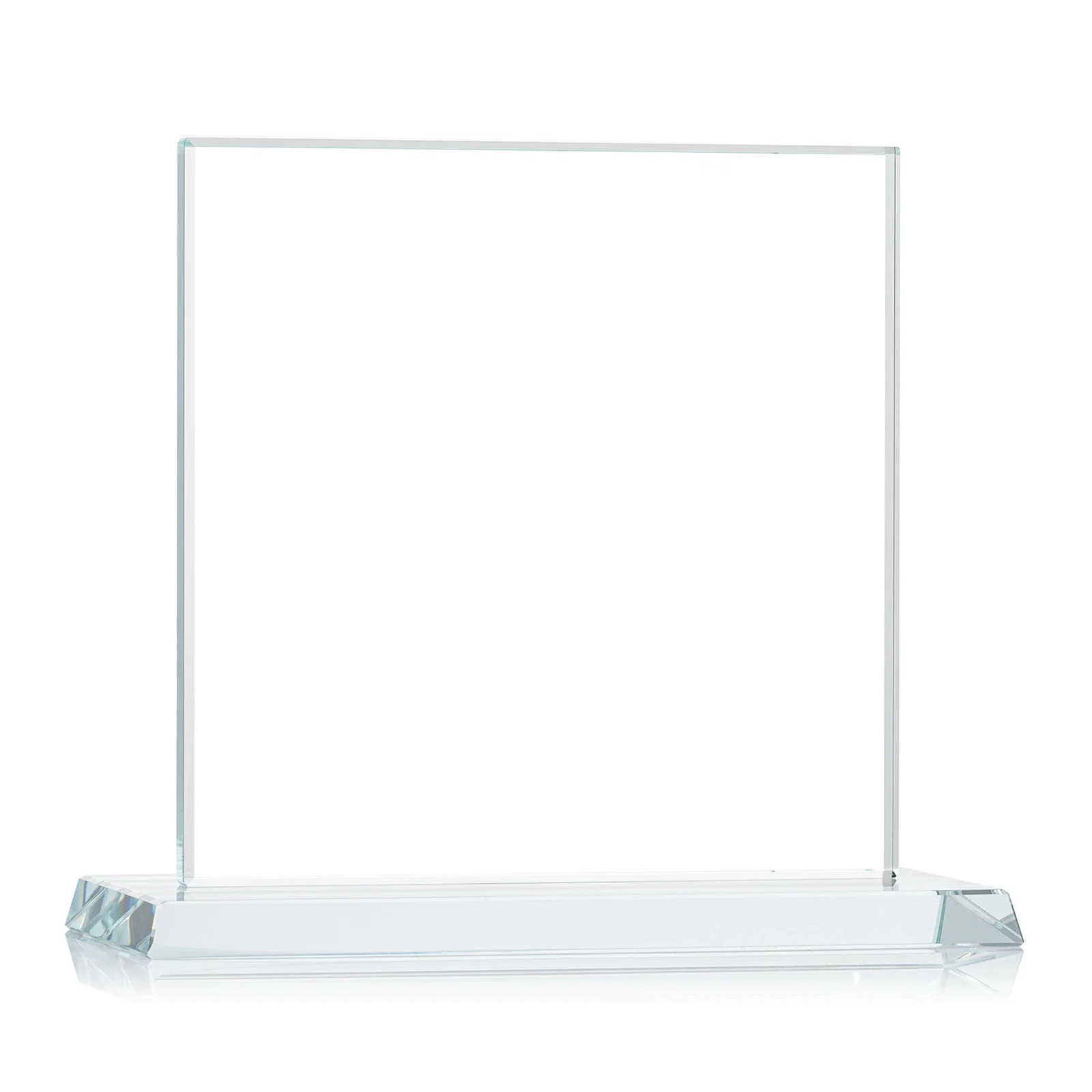 Promotional Starfire Crystal Square Award on Matching Beveled Base, awards for safety achievement programs