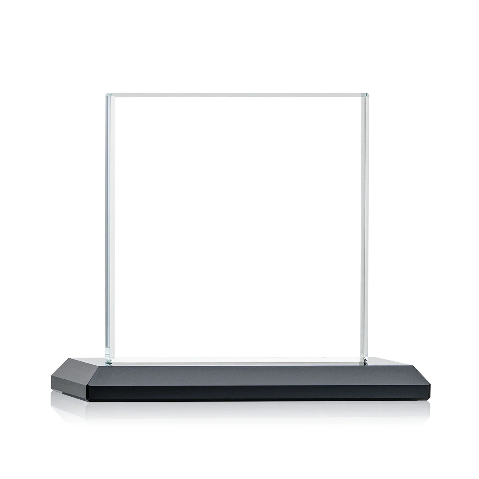 Promotional Starfire Crystal Square Award on Matching Beveled Base, awards for dealer and partner awards