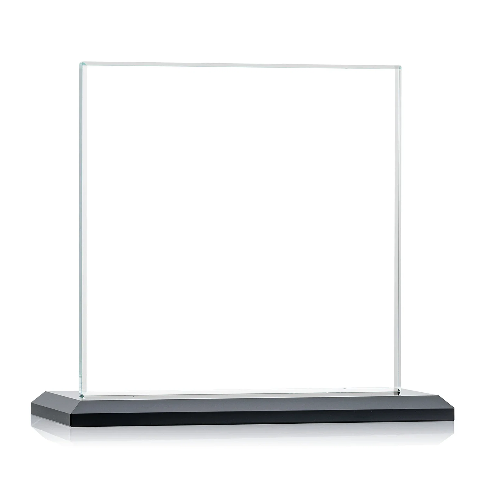 Branded Starfire Crystal Square Award on Matching Beveled Base, awards for employee recognition