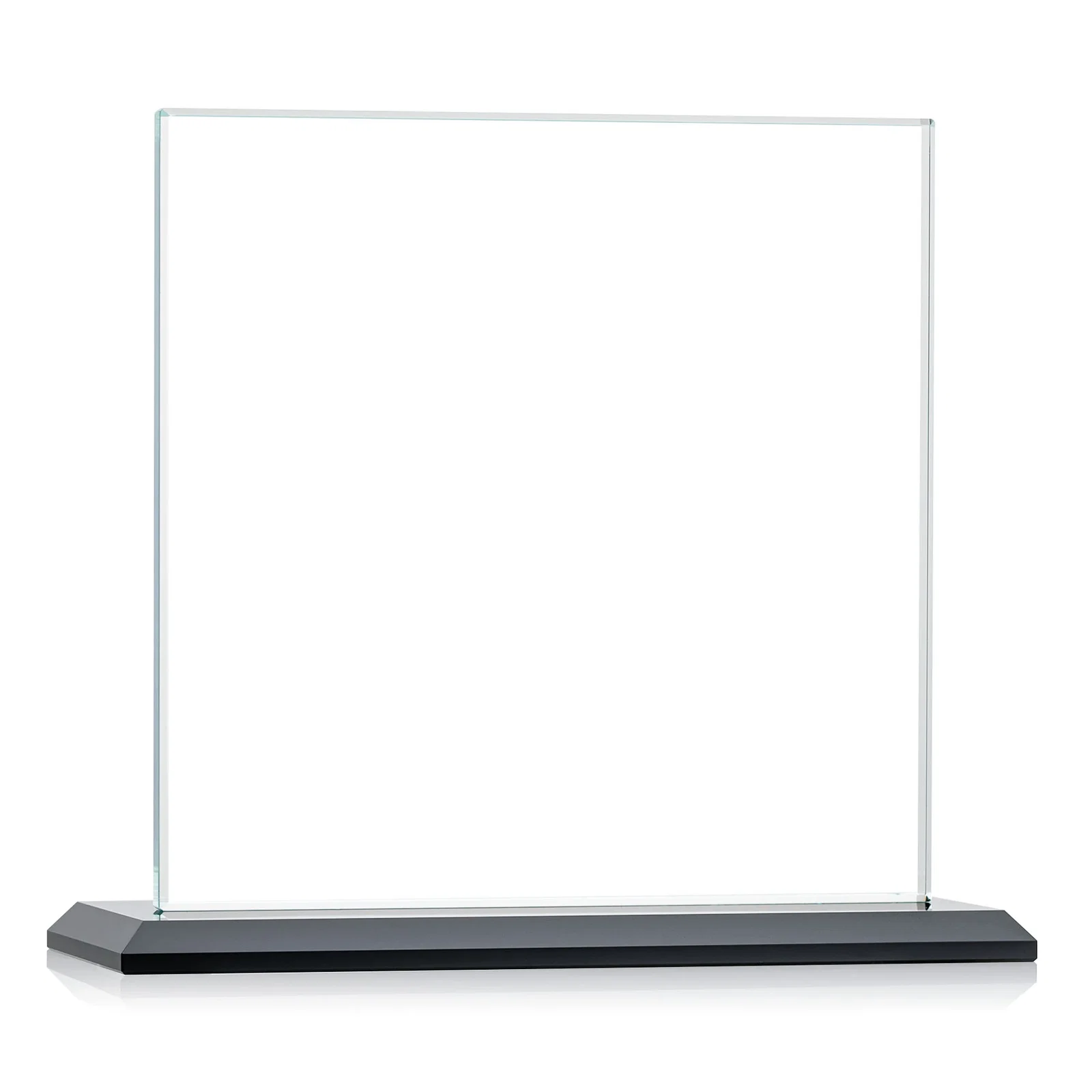 Branded Starfire Crystal Square Award on Matching Beveled Base, awards for corporate award ceremonies