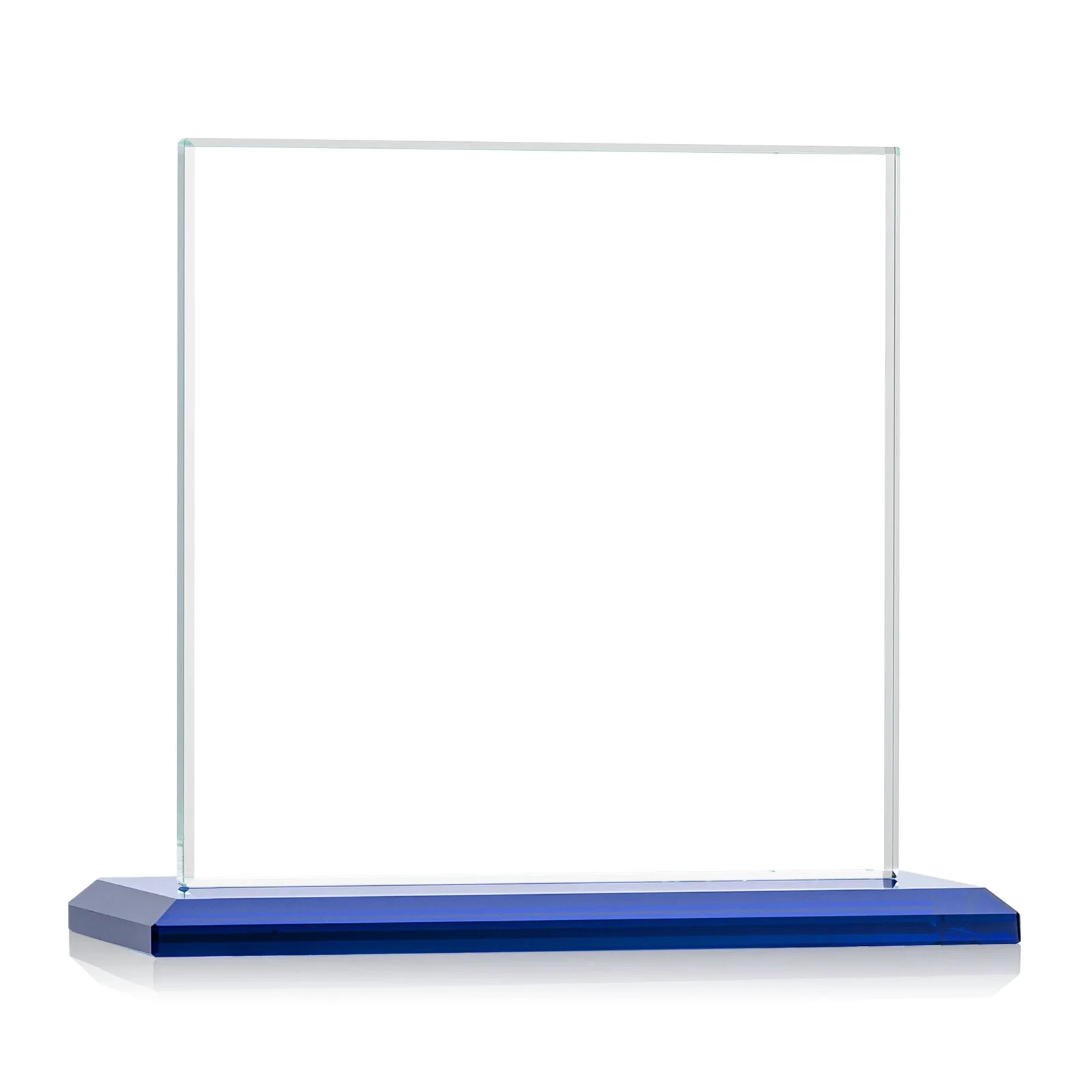 Branded Starfire Crystal Square Award on Matching Beveled Base, awards for retirement presentations