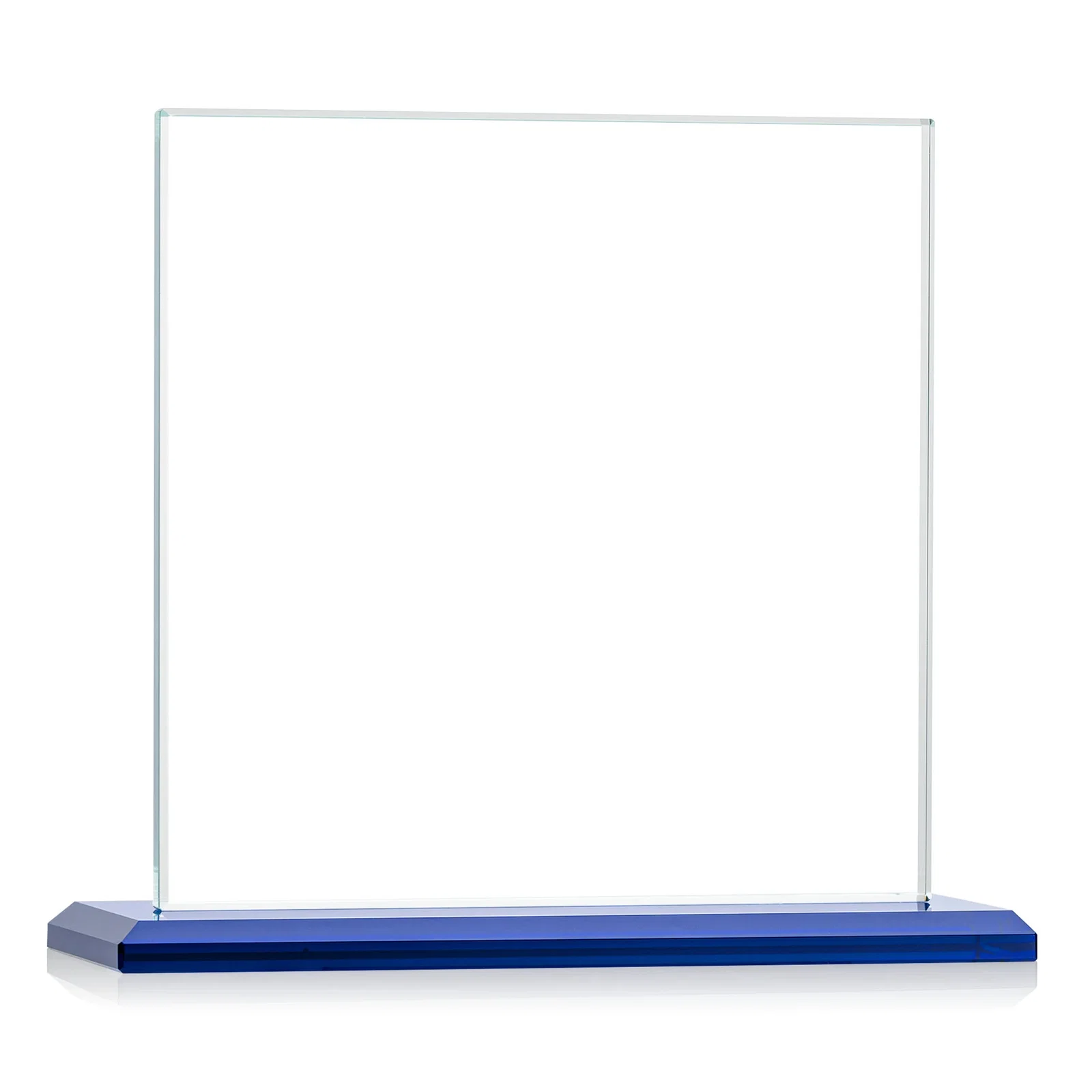 Branded Starfire Crystal Square Award on Matching Beveled Base, awards for team milestone celebrations