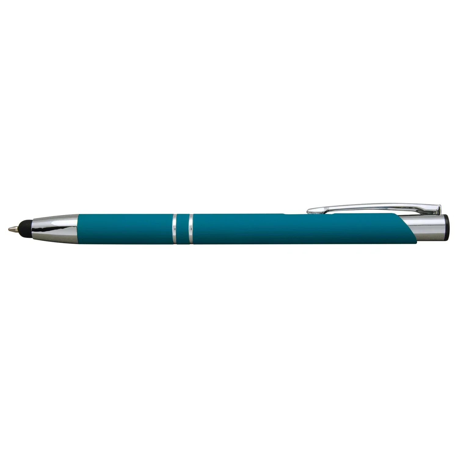 Cardoza Laser-Engraved Stylus Pen. Dual-function ballpoint and stylus pen with laser-engraved logo for tech companies, view 2