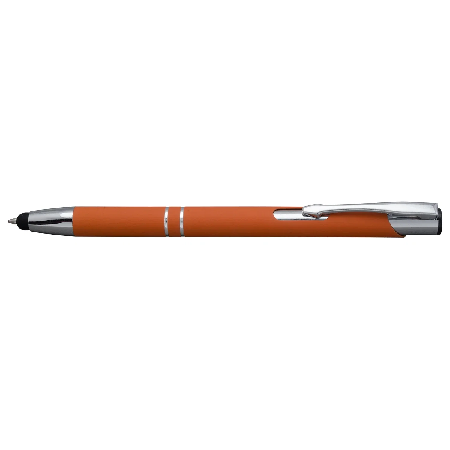 Cardoza Laser-Engraved Stylus Pen. Dual-function ballpoint and stylus pen with laser-engraved logo for tech companies, view 4