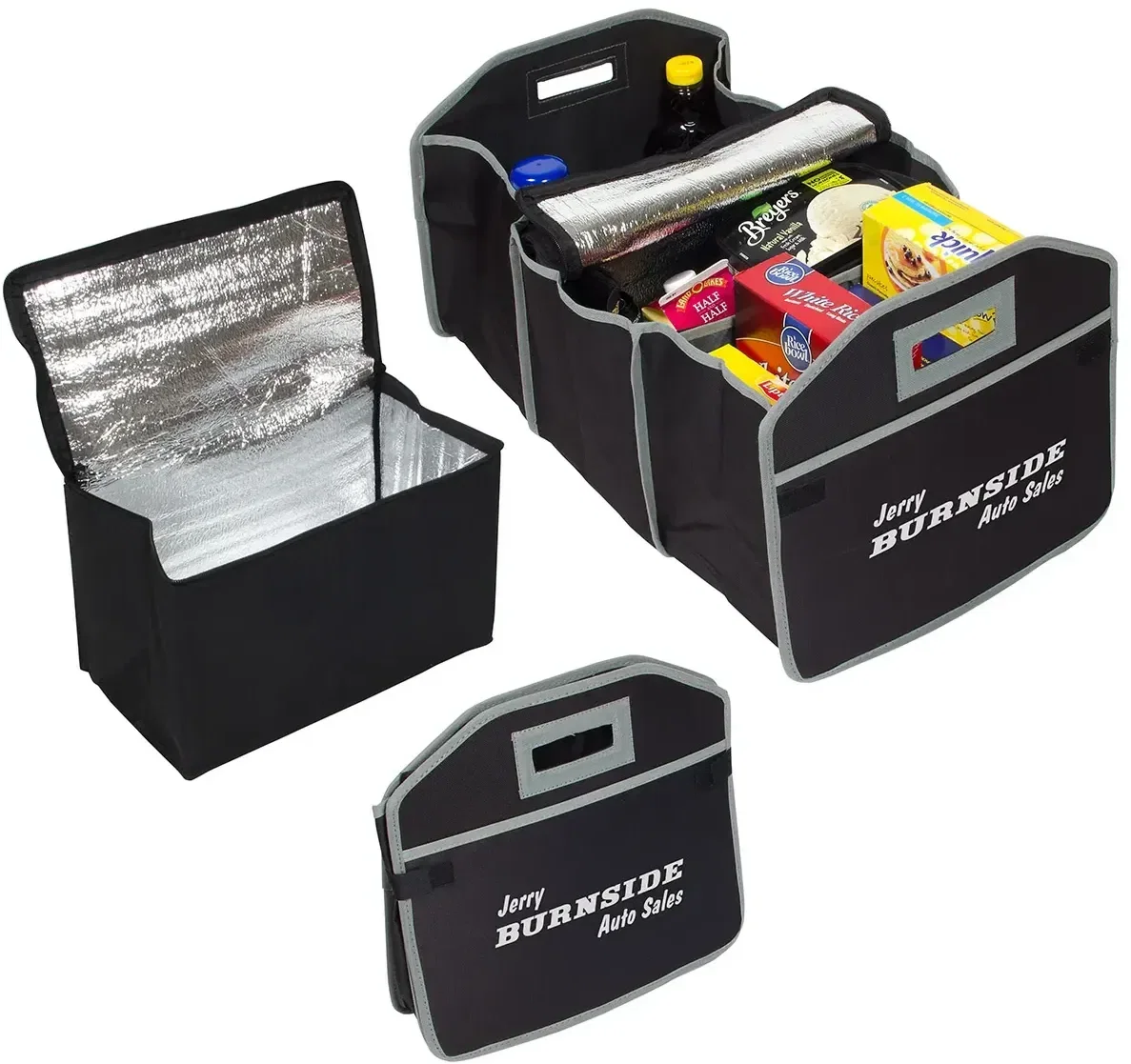 Cargo Organizer with Cooler Bag, custom promotional trunk organizer with logo for outings