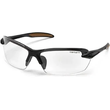 Carhartt Spokane safety glasses dual-injected straight-back temples, side view