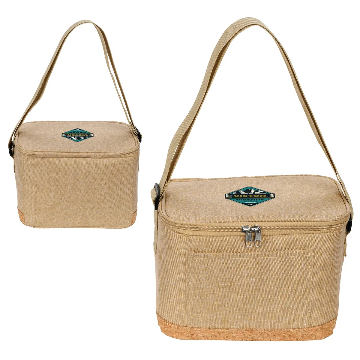 Carina Cooler Bag shown open, displaying the insulated interior lining