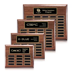 High-Gloss Walnut Perpetual Plaque With Brass Plates In Three Sizes