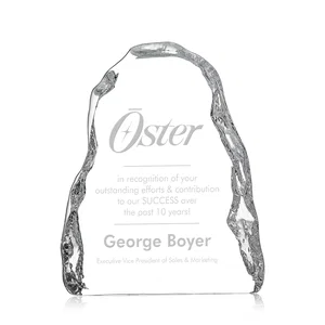 Optical Crystal Iceberg Award with Staggered Edge - Carling