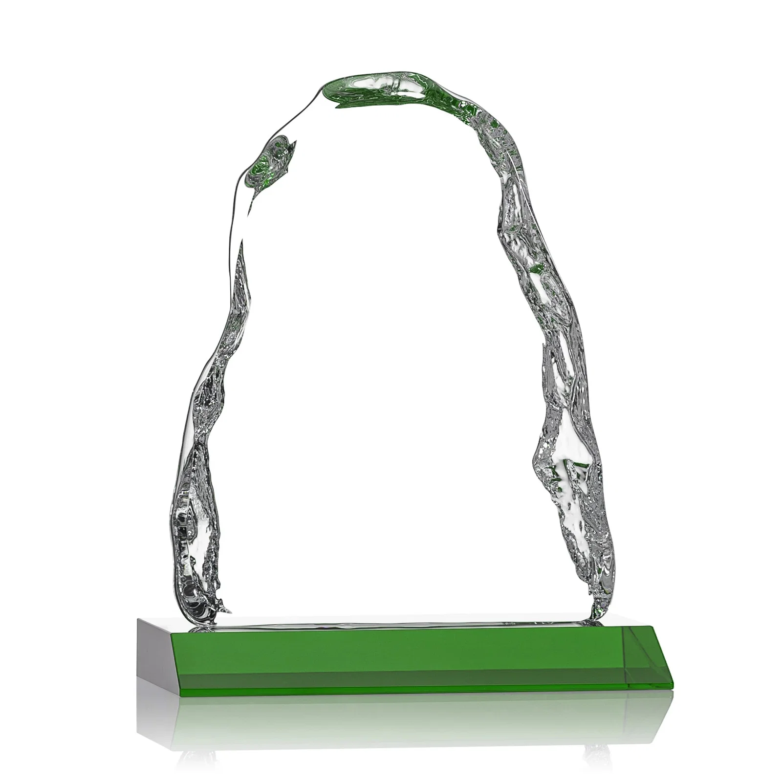Personalized Optical Crystal Iceberg Award on Mitered Color Base - Carling, awards for dealer and partner awards