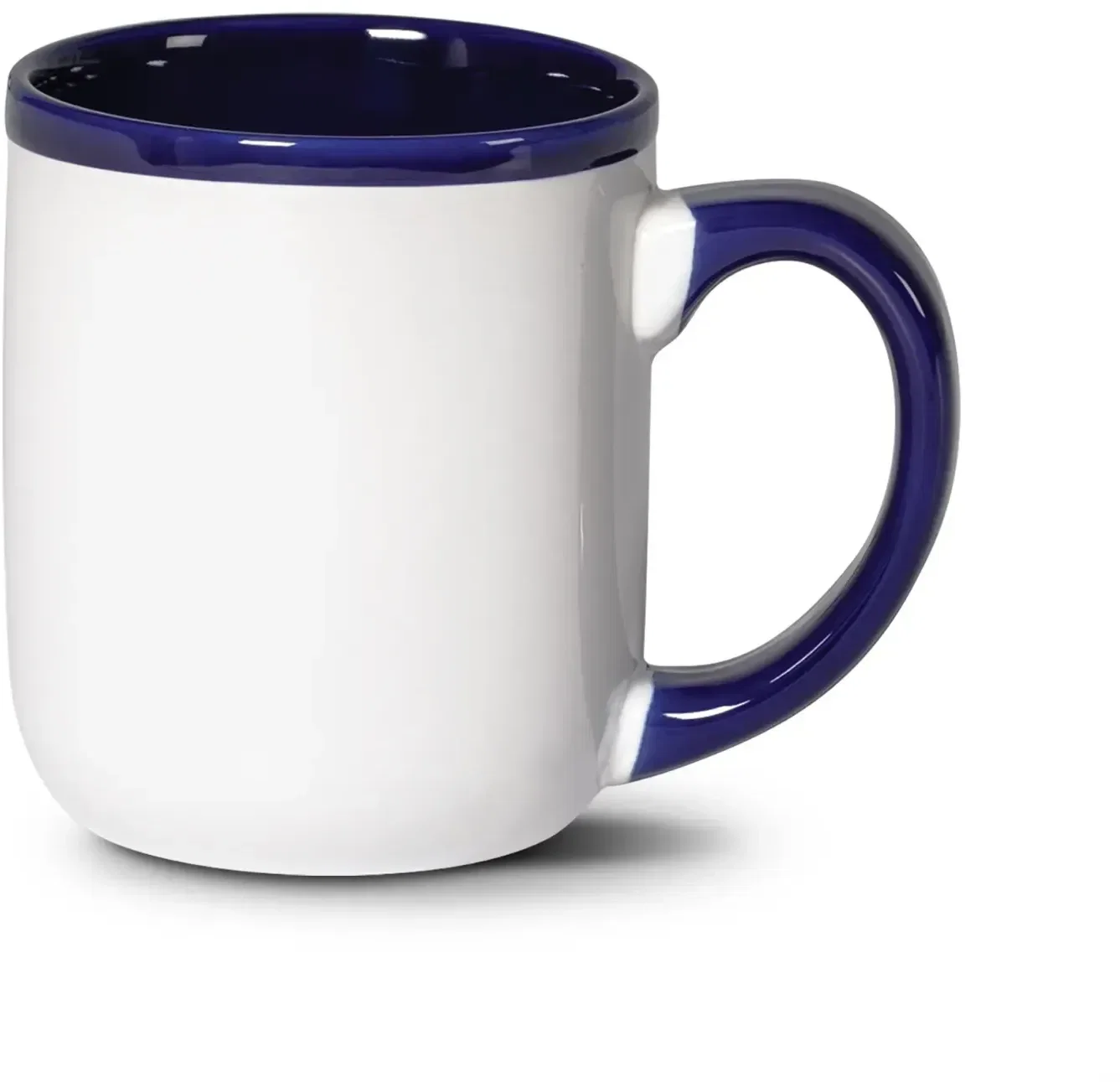 16oz Custom White-Black Ceramic Coffee Mug  — view 4