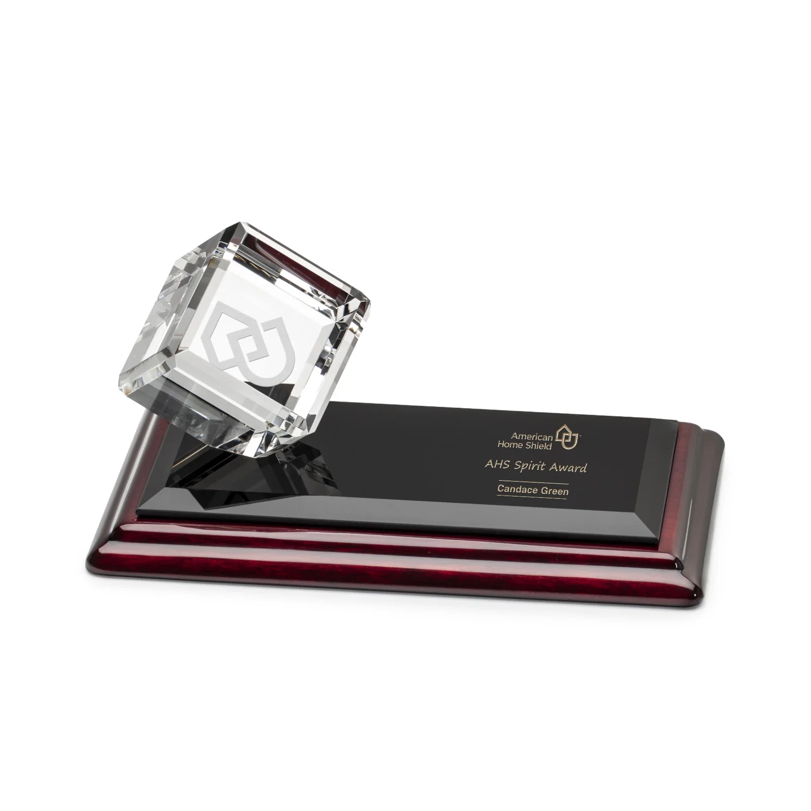 Custom Optical Crystal Cube Award for service anniversary gifts