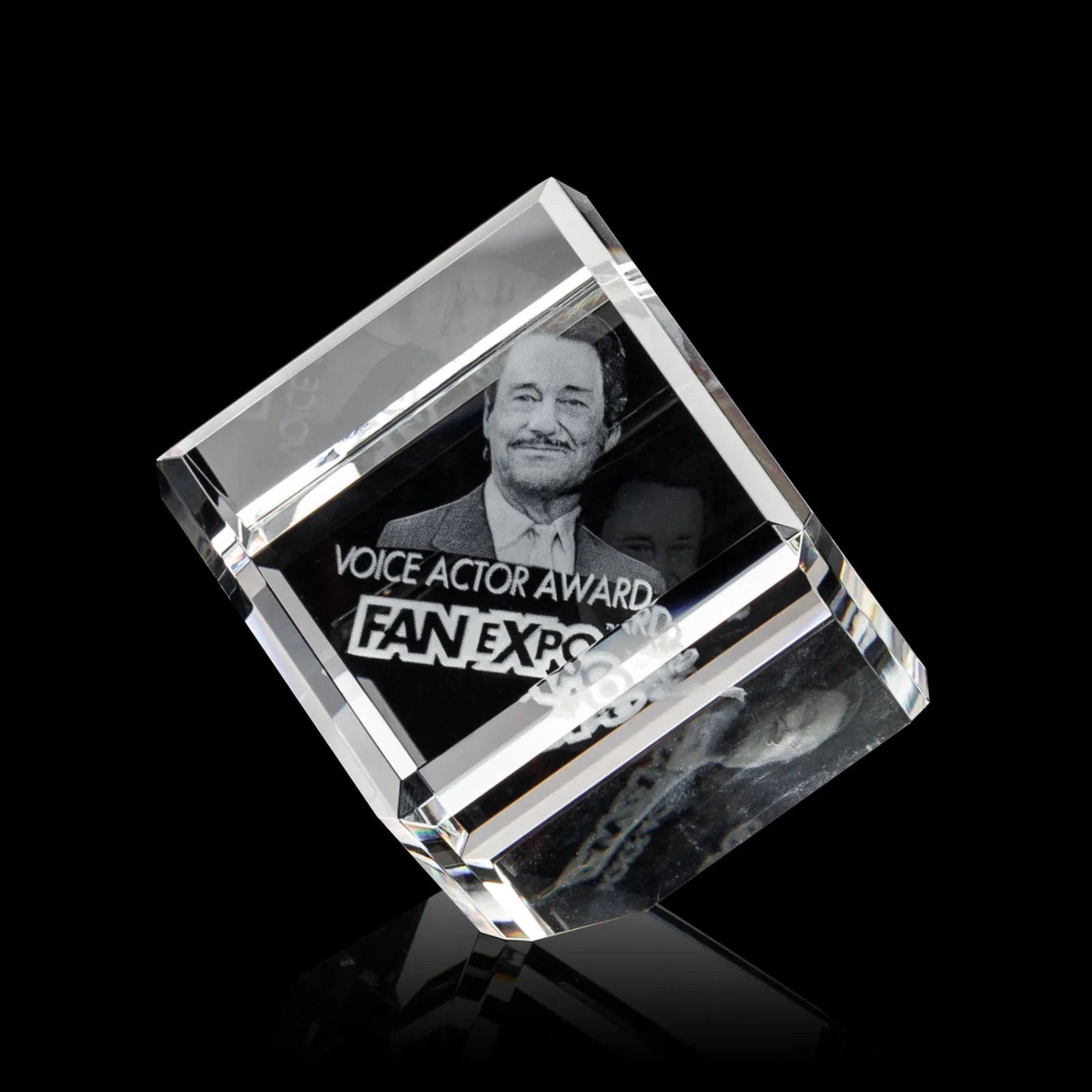 Custom Clipped-Corner Crystal Cube Paperweight, 2"-4.625" in 6 Sizes, client appreciation gift for volunteer appreciation