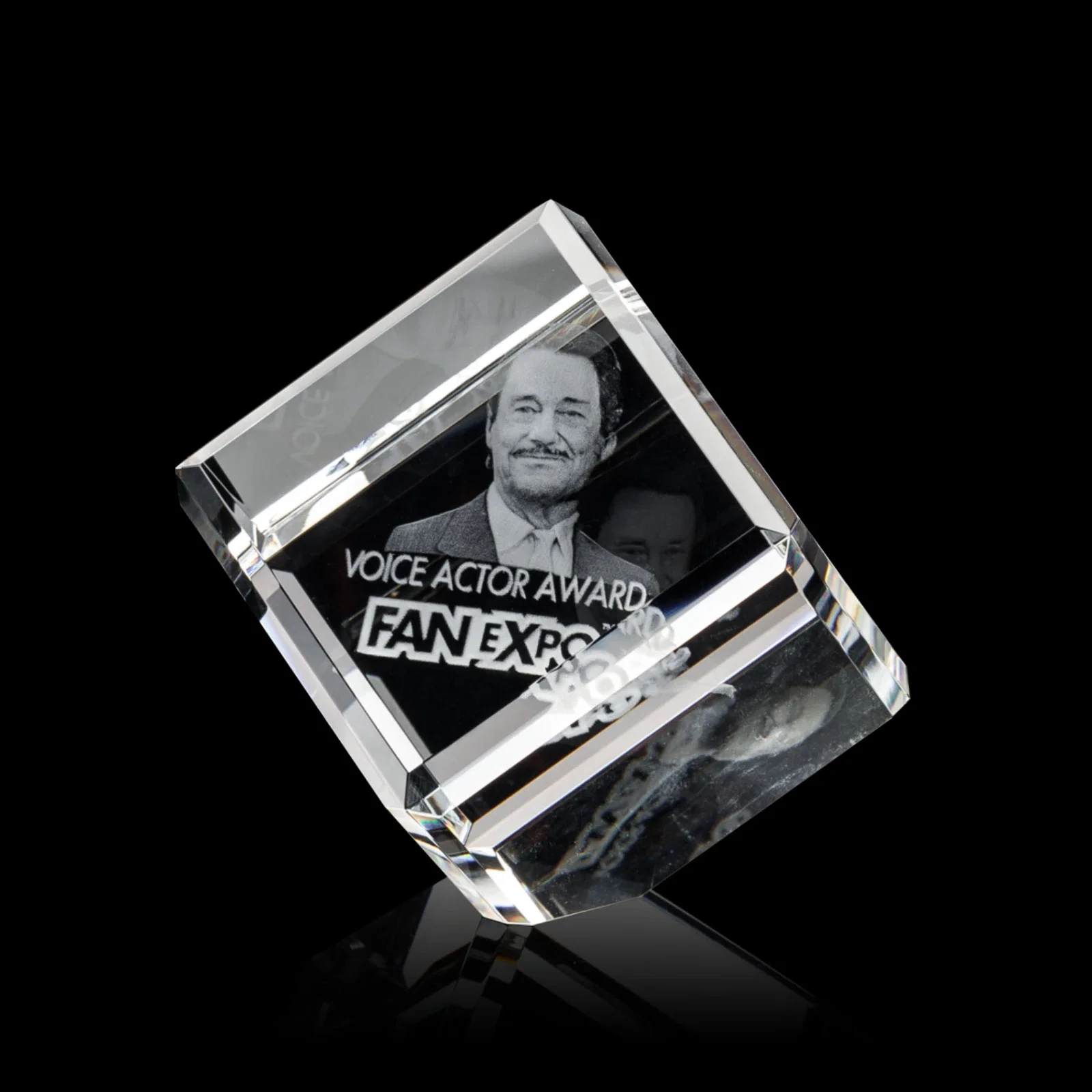 Custom Clipped-Corner Crystal Cube Paperweight, 2"-4.625" in 6 Sizes, client appreciation gift for safety achievement programs