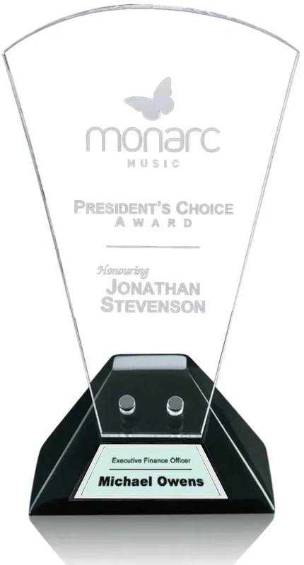 Carlyle Crystal Crescent Custom Award — view 2