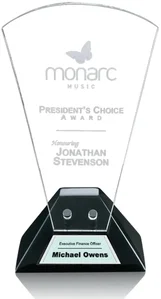 Carlyle Crystal Crescent Custom Award