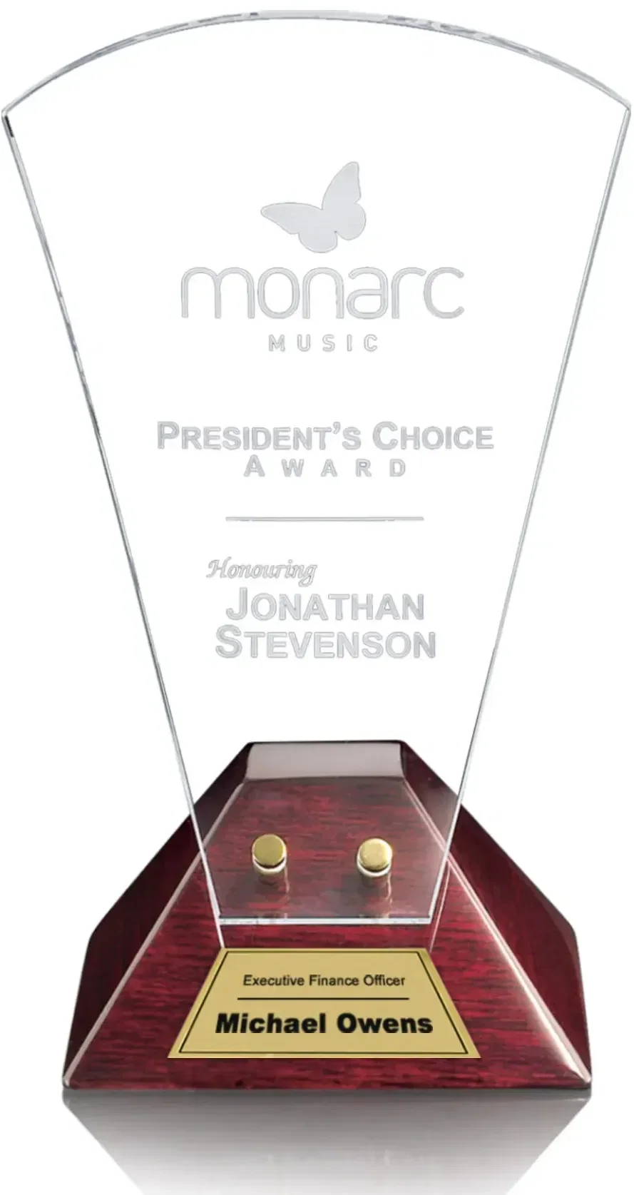 Carlyle Crystal Crescent Custom Award — view 3