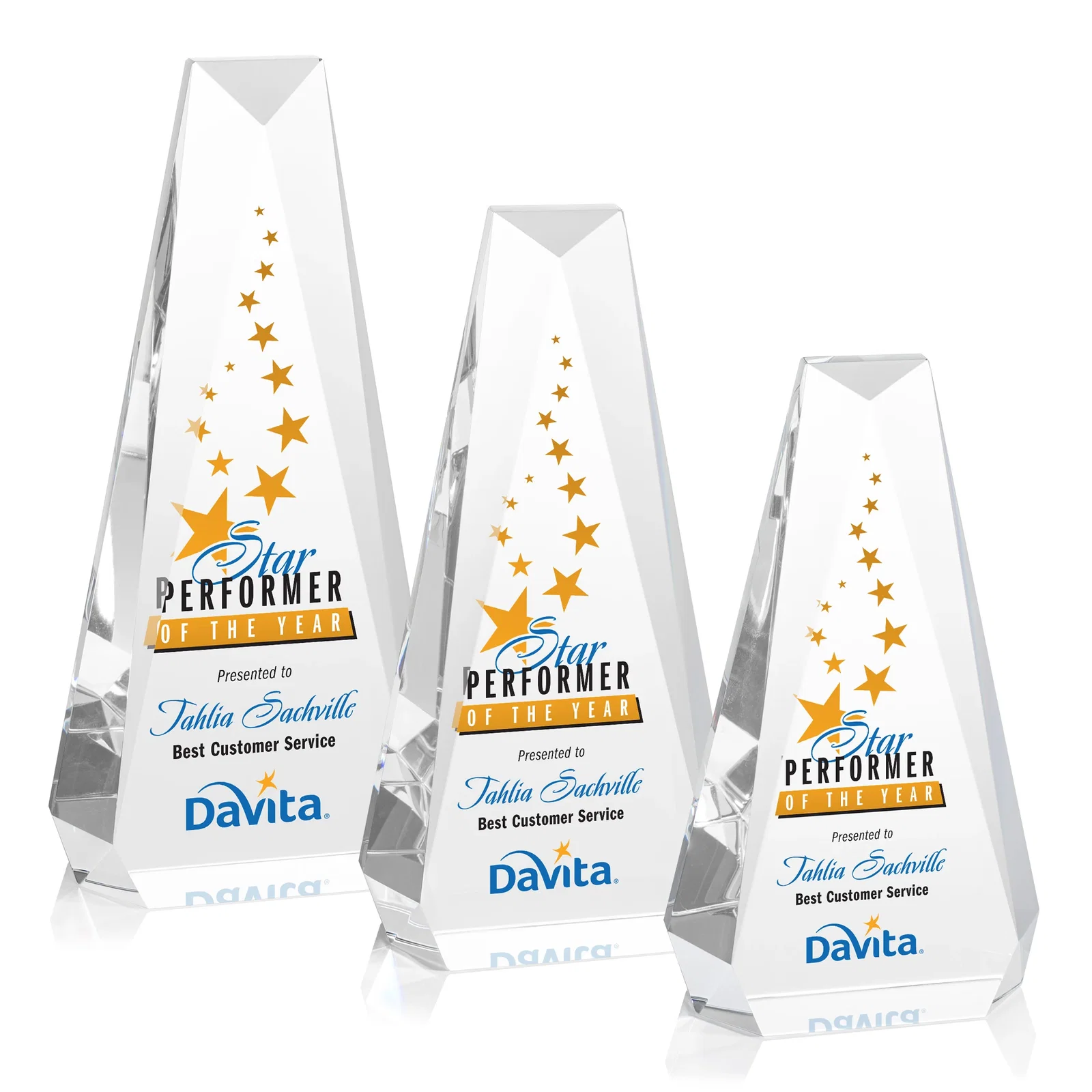 Personalized Optical Crystal Beveled Tower Award - Carmel, awards for corporate award ceremonies