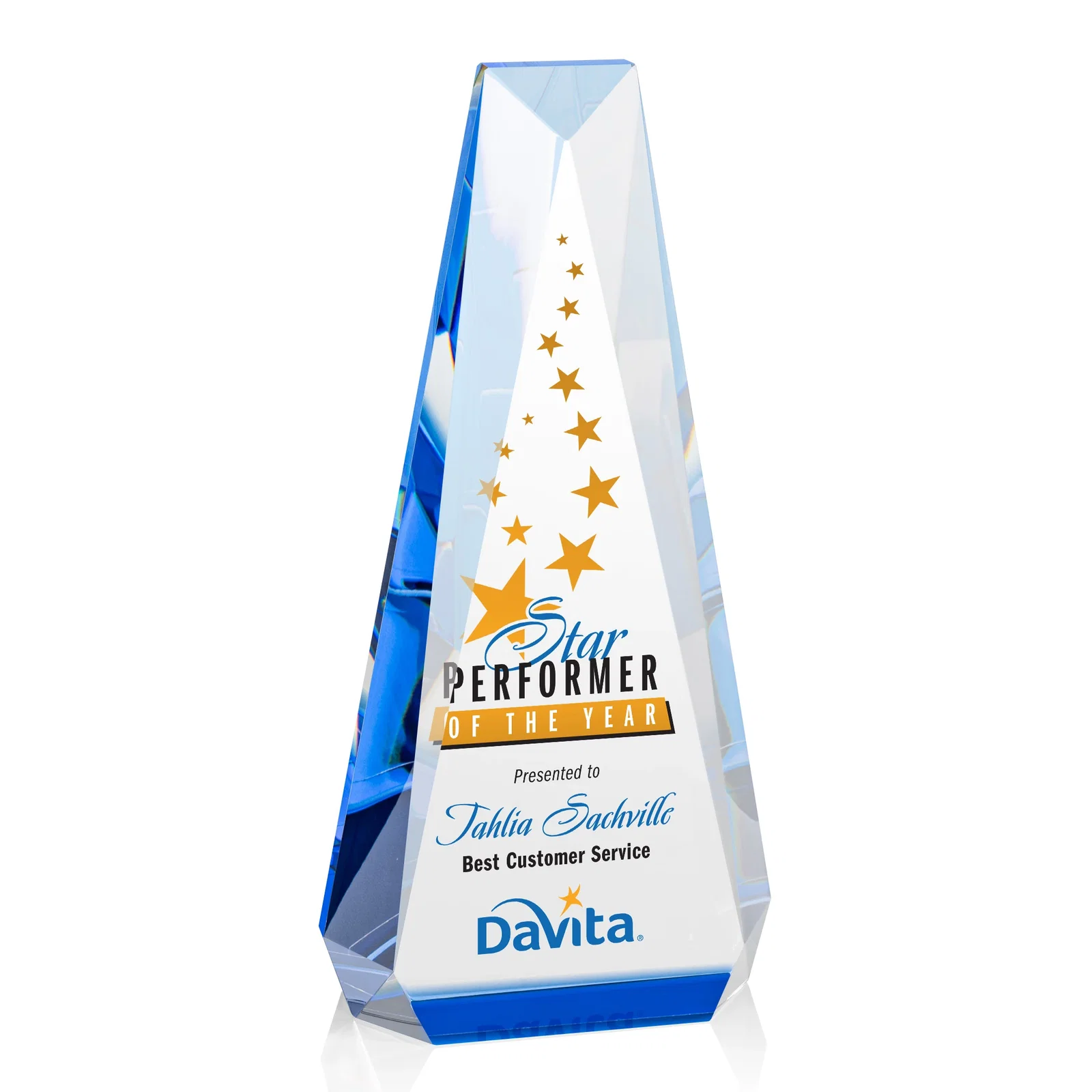 Personalized Optical Crystal Beveled Tower Award - Carmel, awards for safety achievement programs