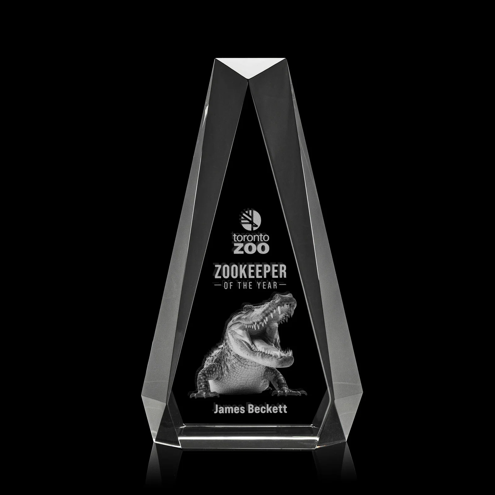 Promotional Optical Crystal Beveled Tower Award - Carmel, awards for service anniversary gifts