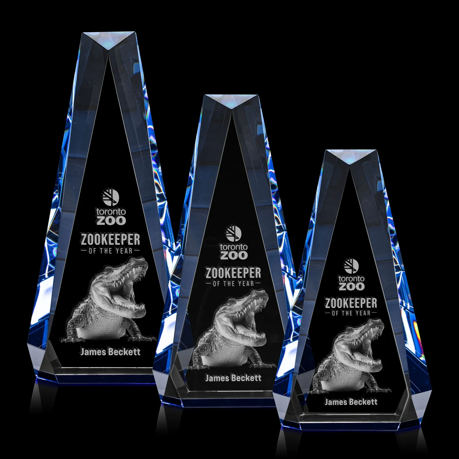Promotional Optical Crystal Beveled Tower Award - Carmel, awards for team milestone celebrations