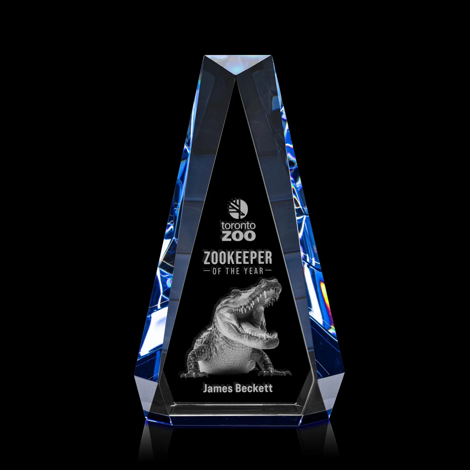 Promotional Optical Crystal Beveled Tower Award - Carmel, awards for donor appreciation