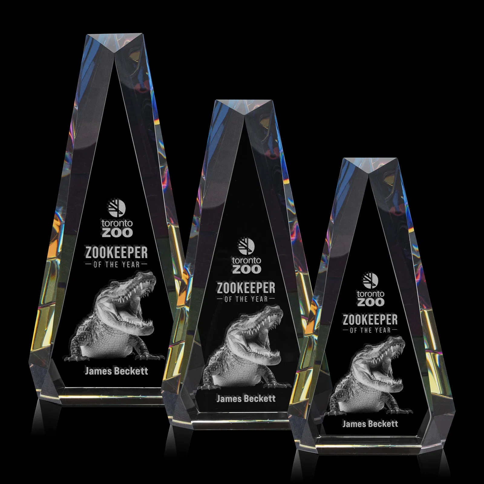 Promotional Optical Crystal Beveled Tower Award - Carmel, awards for volunteer appreciation