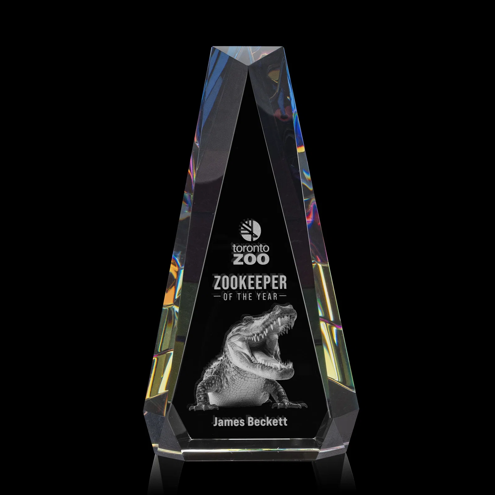 Promotional Optical Crystal Beveled Tower Award - Carmel, awards for company anniversary events