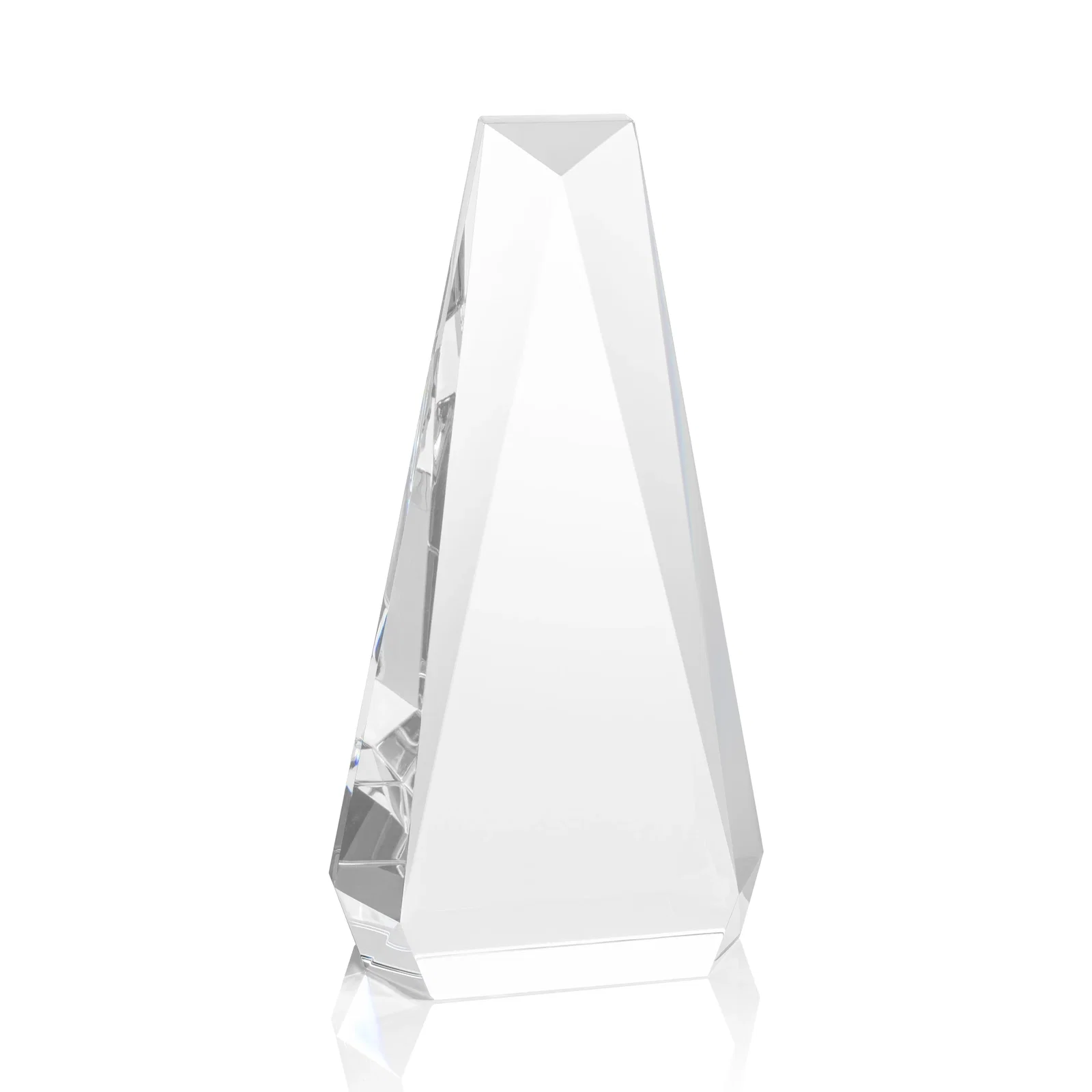 Branded Optical Crystal Beveled Tower Award - Carmel, awards for service anniversary gifts