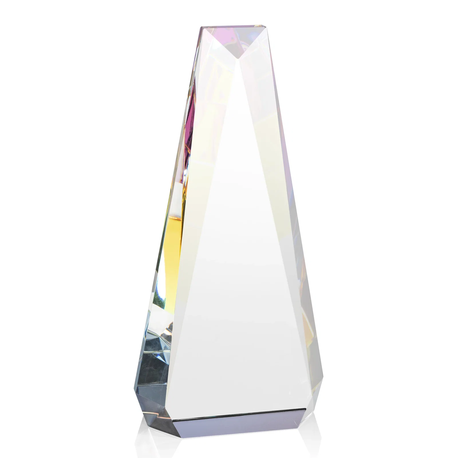 Branded Optical Crystal Beveled Tower Award - Carmel, awards for volunteer appreciation