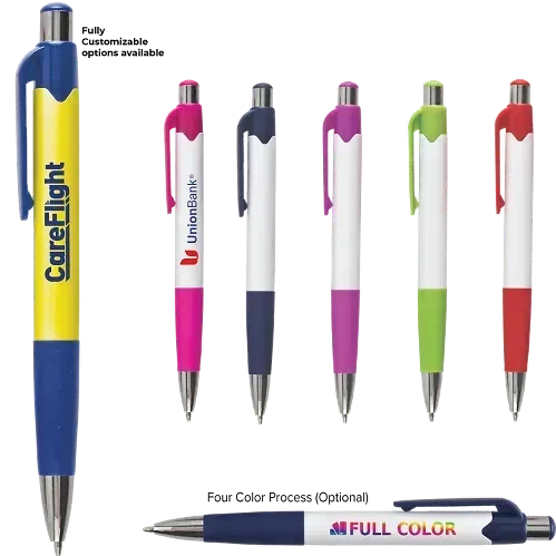 Custom Gripper Pen with Colored Accents