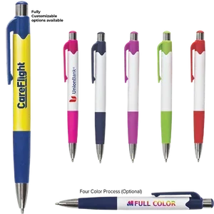 Custom Gripper Pen with Colored Accents