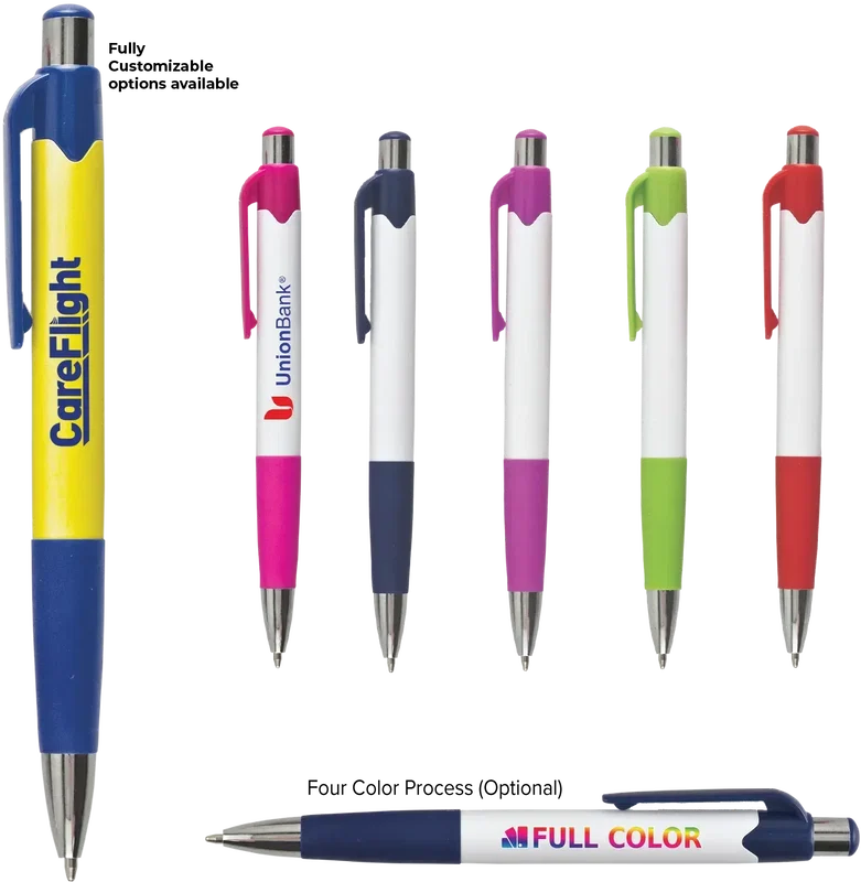 Custom Gripper Pen with Colored Accents — view 5